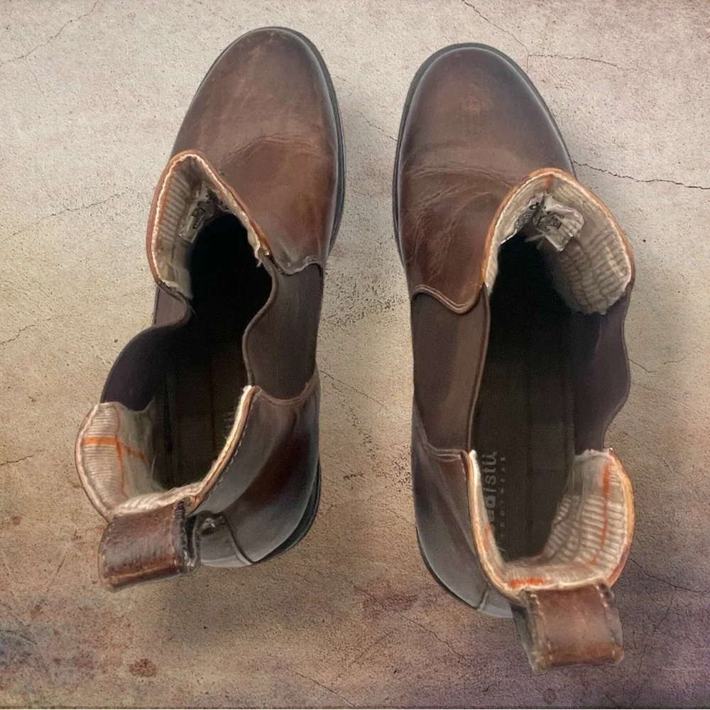 Bed|Stu Men's Brown Distressed Leather Boots Size 10
